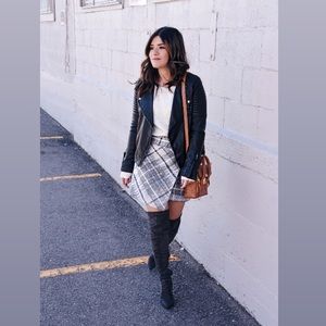 Zara real leather motorcycle jacket